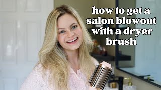 how to get a salon blowout at home  hair dryer brush tips decrease frizz [upl. by Ariik]