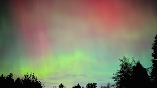 A Starlapse of the Oct 10 Northern Lights Seen from Our Back Yard in Washington [upl. by Drus]