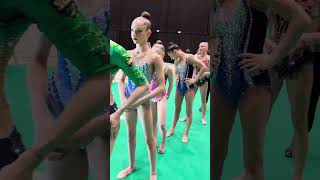 Gymnasts nervous wait rhythmicgymnastics [upl. by Gainer]