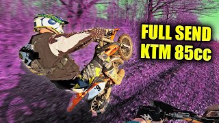 KTM SX 85  SENDING ON ENDURO TRACK [upl. by Martens]