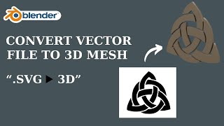 Convert SVG File To 3D Mesh  Free Blender Tutorial  36 [upl. by Lacy]