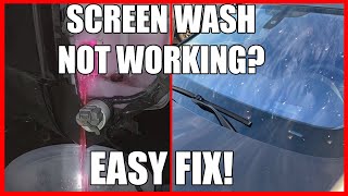 BMW SCREEN WASH NOT WORKING  FIX HOW TO EASY FIX [upl. by Massarelli103]