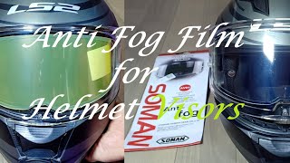 Anti Fog Film in LS2 Helmet How to install Anti Fog film in Any Helmet [upl. by Nerej549]