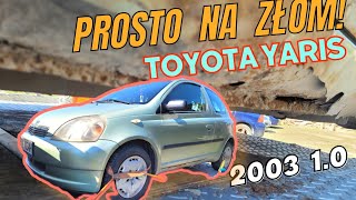 ZŁOMOWA Toyota Yaris z 2003r dzielnie walczyła silnik perfect nadwozie odwrotnie [upl. by Allie]