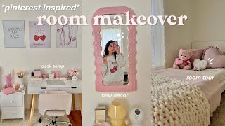 ULTIMATE AESTHETIC ROOM MAKEOVER ⭐️🩰 pinterest inspired transformation ✨ [upl. by Ojyma]