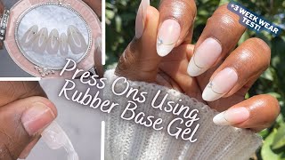 How to Apply Press Ons using Rubber Base Gel  JoFay Fashion Press On Nails from Amazon  Press Ons [upl. by Aloel163]