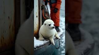 This scene really shocked the little seal Cute animals seal funny [upl. by Marya]