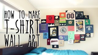 How to make Tshirt wall art super easy [upl. by Margette]