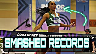 Alexis Holmes smashed records to win 400m Title at USATF Indoors [upl. by Enneiviv]