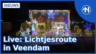 Live Duizenden lampjes bij de lichtjesroute in Veendam [upl. by Nettie]