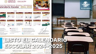 SEP da a conocer calendario escolar 20242025 estos serán los puentes [upl. by Ientirb861]