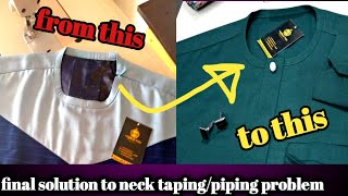 NECKLINE PIPINGTAPING final solution to neck tapingpiping challenges [upl. by Nosna]