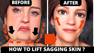 FACE LIFTING EXERCISES FOR SAGGING SKIN JOWLS LAUGH LINES FOREHEAD WRINKLES FROWN LINES CHEEKS [upl. by Erasaec501]