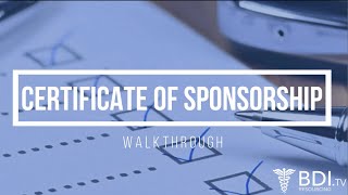 Certificate of Sponsorship CoS walkthrough  BDI Resourcing [upl. by Sikko]