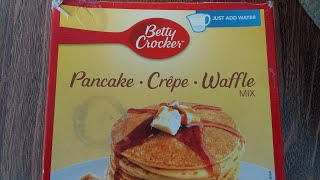 How to Make Betty Crocker Pancake Mix Just add water and 3 steps by Food Around the World [upl. by Eirlav]