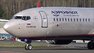 New Aeroflot 737800 VQBVO Finishing Test Flight w Hard Brake Test [upl. by Godred]