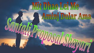 Mit Dhao Lei Mese  New Santali Proposal Shayari  Dular Mone Dular Katha [upl. by Gunnar]