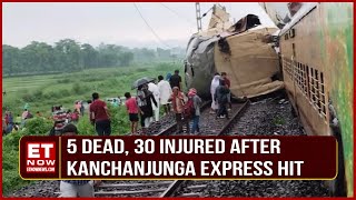 Goods Train Crashes Into Kanchanjungha Express In Bengal 5 Dead 30 Injured  Breaking News [upl. by Ahsemo]