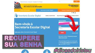 Como recuperar a senha para fazer a Matrícula 2023 Secretaria Digital  dicasdoiristeu rematricula [upl. by Mallen]