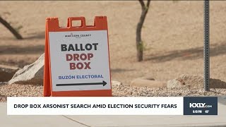 Drop box arsonist search amidst election security fears [upl. by Alena]