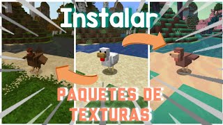 INSTALAR PAQUETES DE TEXTURAS👍✅ en minecraft 1165 JAVA [upl. by Nosirb]