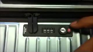 How Set The Lock On Your Rimowa Suitcase [upl. by Ahsenroc]