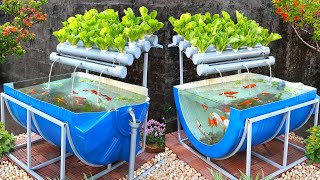 Recyclable cheap but effective aquaponics from plastic barrel [upl. by Naraj414]