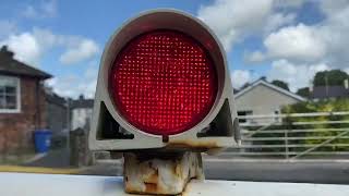 Llanfairpwllgwyngyllgogerychwyrndrobwllllantysiliogogogoch Level crossing Isle of Anglesey290824 [upl. by Evilo]