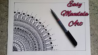 Easy Mandala Art  Mandala Art For Beginners  How To Draw Mandala Art For Beginners  DIY Mandala [upl. by Avahc]