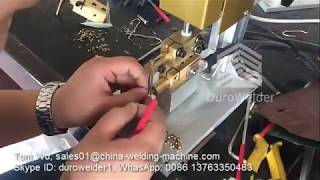 Mini spot welding machine for copper jewellery copper ring welding [upl. by Leuams]