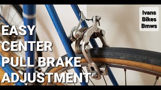 How To Adjust Vintage Center Pull Brakes Without Wrenching Easy Way 4K [upl. by Yrffoeg802]