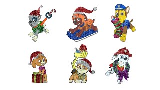 Paw Patrol is getting ready for Christmas Coloring Book Page Colorama [upl. by Ferrand]