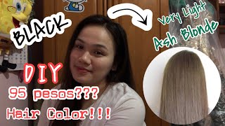 DIY TIPID HAIR COLOR NO BLEACH  VERY LIGHT ASH BLONDE  BREMOD  PHILIPPINES [upl. by Nyliak]