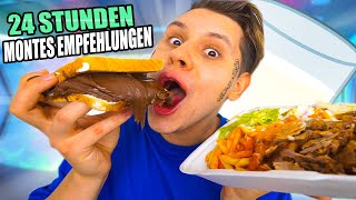 24 STUNDEN von MONTES EMPFEHLUNGEN ESSEN😍🥙Monte ist ein Alter Mann🥛 [upl. by Athalla]