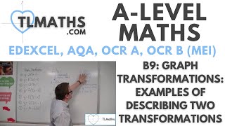 ALevel Maths B922 Graph Transformations Examples of Describing Two Transformations [upl. by Nanon]