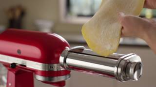 How To Use the 3Piece Pasta Roller and Cutter Set  KitchenAid [upl. by Hardwick]