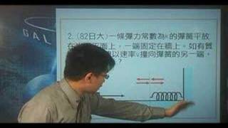 8207a82日大一條彈力常數為k的彈簧平放在光滑平面上，一端固定在牆上。 [upl. by Oyam764]