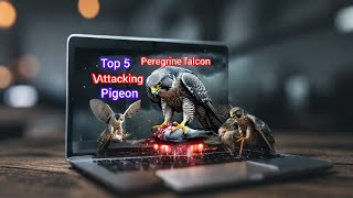 just now peregrine falcon hunting pigeon [upl. by Topper]