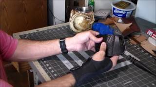 Part 911 Wet Molding a Basket Weave Leather Pancake Style Holster [upl. by Barvick]