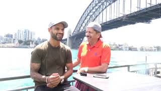 Exclusive interview of Shikhar Dhavan and that too Sydney Harbour Bridge [upl. by Gershom817]