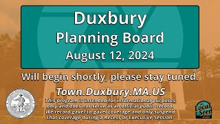 Duxbury Planning Board 81224 [upl. by Liuqnoj]