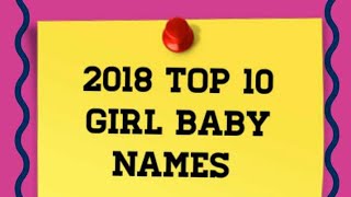 Top 10 Girl Baby Names 2018 Top kids Children female boys girls baby names [upl. by Maressa]