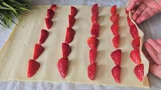 Non perderti questa ricetta con le fragole 🍓 e in 5 minuti fai un ottimo dessert [upl. by Pegg]