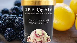 Oberweis Sweet Lemon Blackberry Ice Cream Tasting [upl. by Normandy]