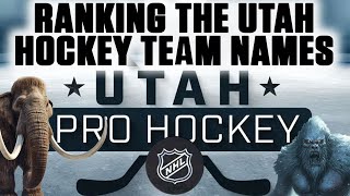 Ranking the Names for the New NHL Utah Hockey Team [upl. by Ailekahs]