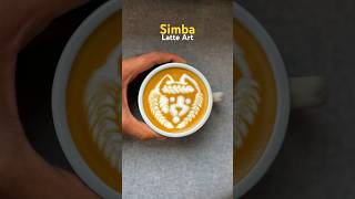 Simba Latte Art Coffee Design [upl. by Odella]