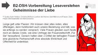 B2DSH Leseverstehen Thema Liebe [upl. by Stronski36]