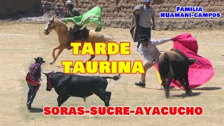 TARDE TAURINA  GRAN CORRIDA DE TOROS EN SORASFAMILIA HUAMANI CAMPOS  TORO VELAY [upl. by Nahgaem]