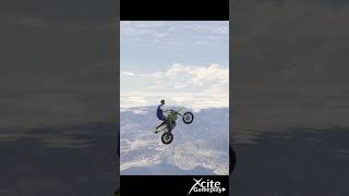 BIKE STUNT JUMPS In GTA  Sanchez Cliff Jump Off Mount Chiliad Nr 1010 shorts gta [upl. by Nessej]