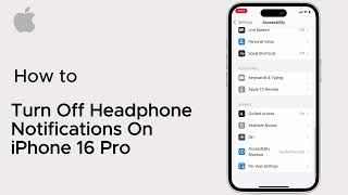 How To Turn Off Headphone Notifications On iPhone 16 Pro  iOS  2025 [upl. by Amelie760]